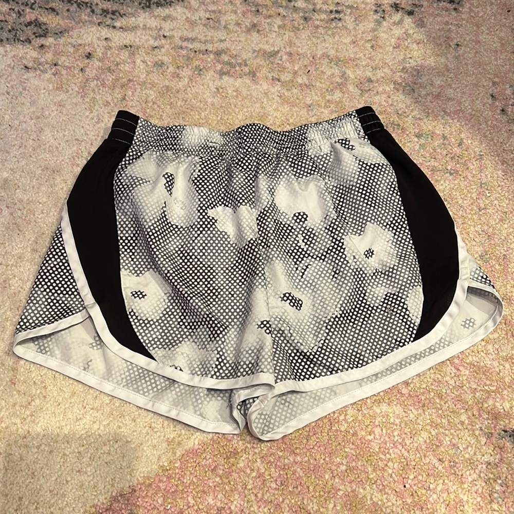 White and black shorts